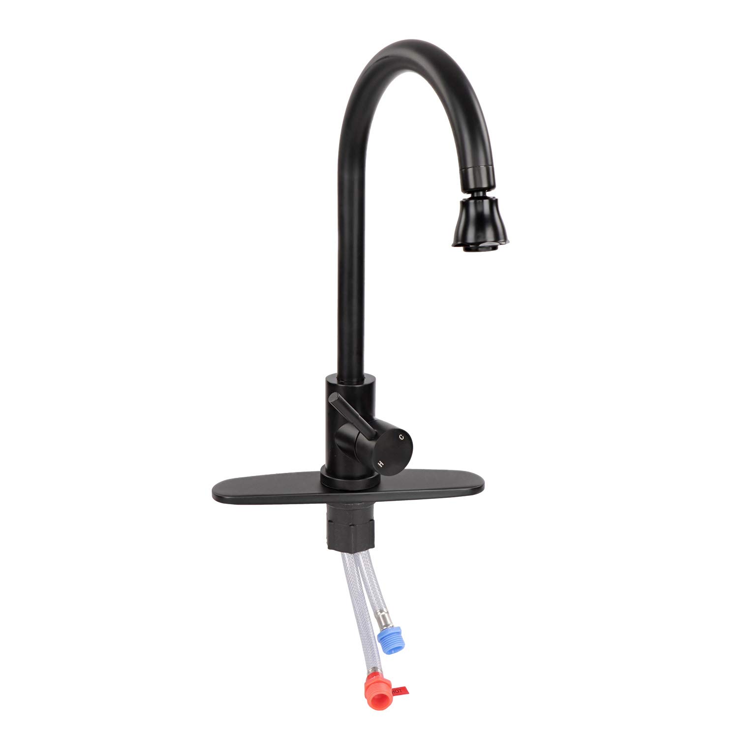 Empire Brass Company SL7000BMT-A RV Kitchen Faucet Single Handle Black Metal Lever