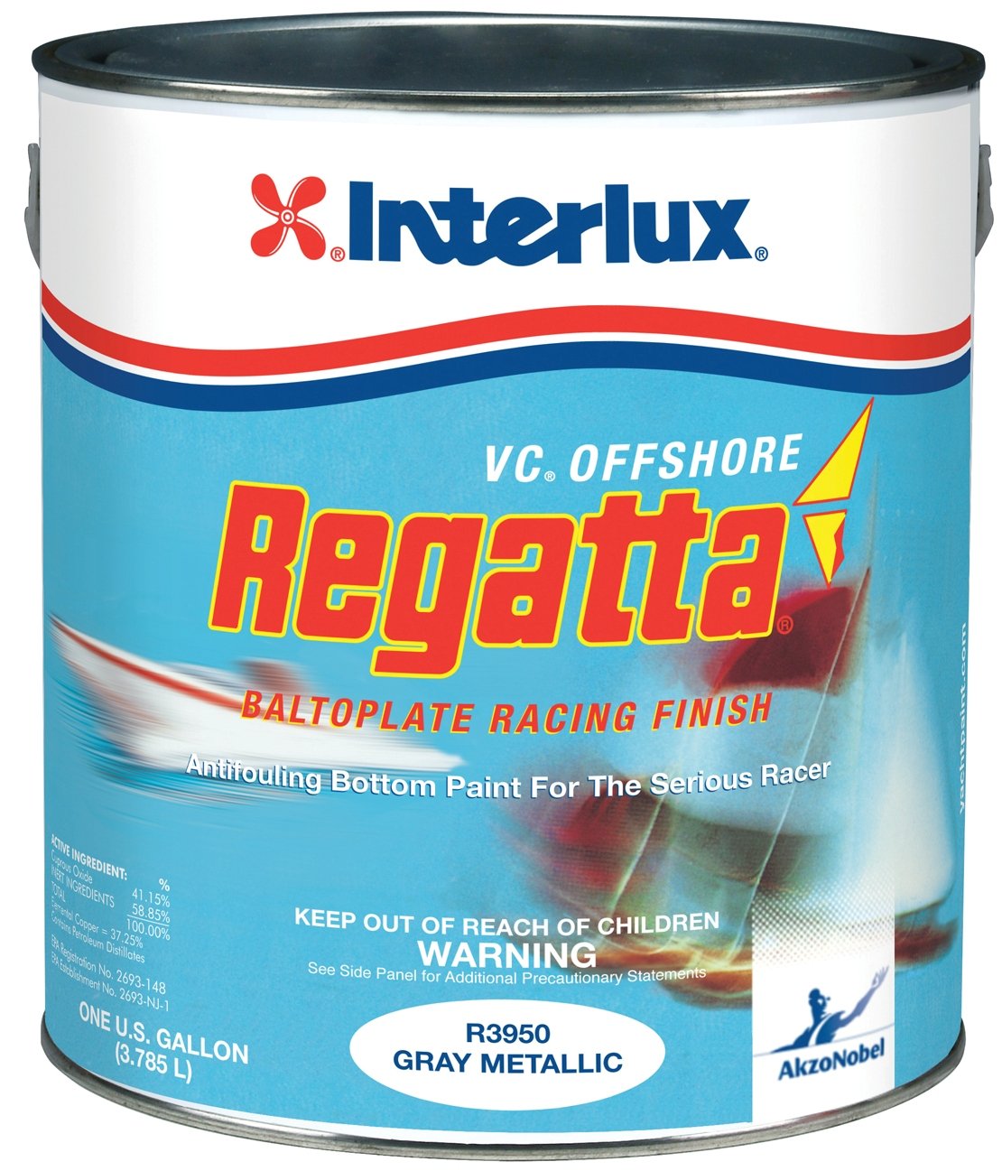 Interlux Paint R3950/1 VC Offshore Baltoplate Racing Finish Antifouling Paint Gallon