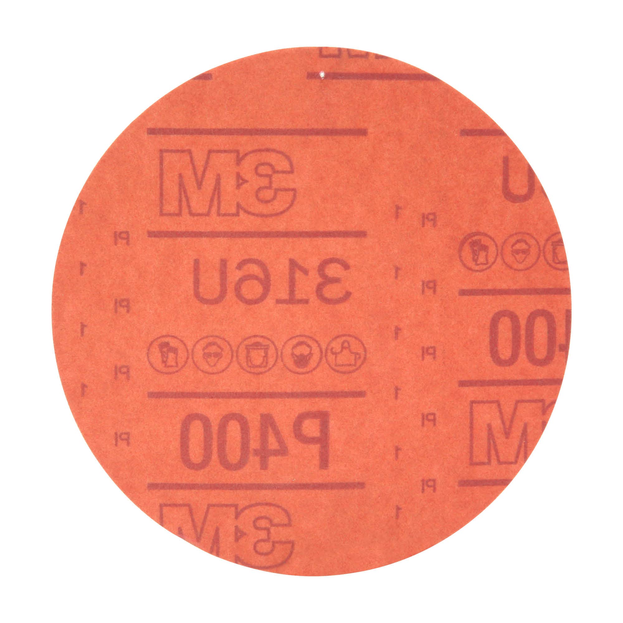 3M 01219 Hookit Red 6" P320 Grit Abrasive Disc