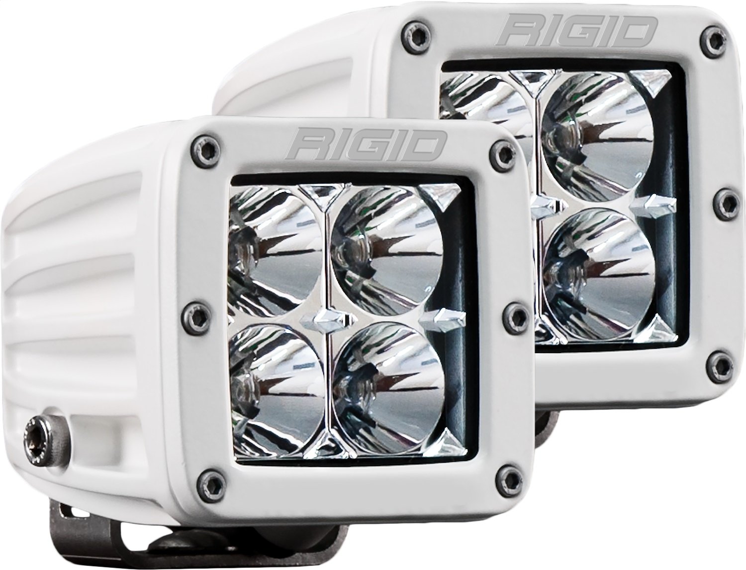RIGID Industries 602113 D-Series Pro Hybrid Flood LED Light Pair White Surface Mount