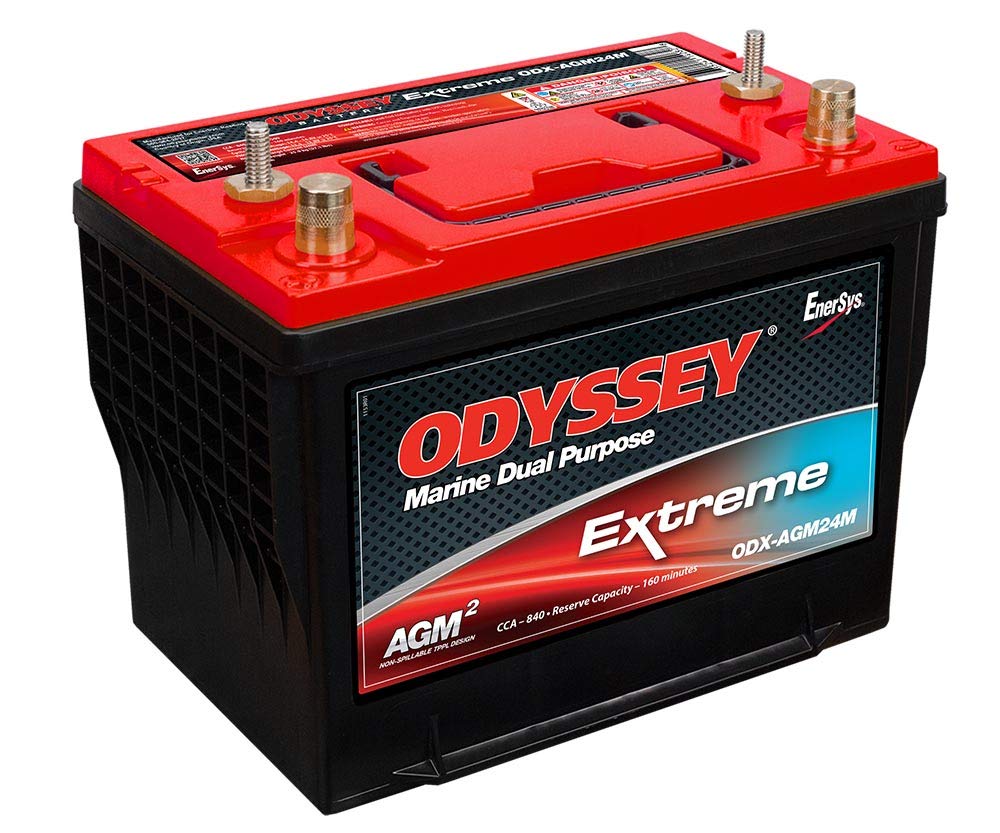 Odyssey Battery ODX-AGM24M Group 24 Marine Dual Purpose AGM Battery 840 CCA 76Ah