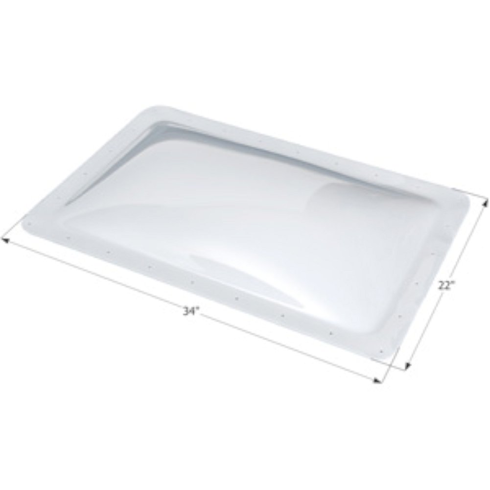 Icon Pistons 01855 RV Skylight White Polycarbonate 18x30 Opening