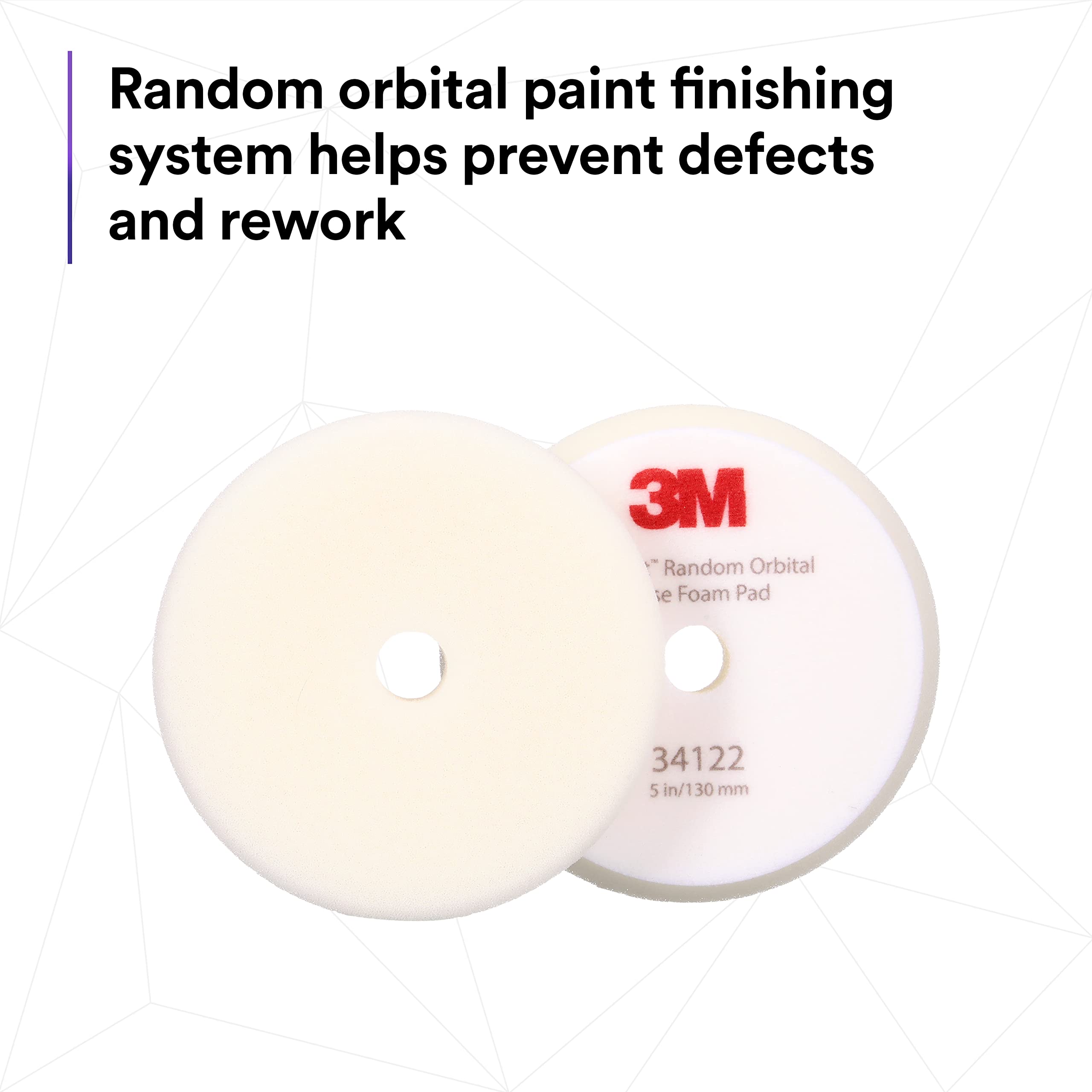 Picture of 3M 34122 Perfect-It Random Orbital Foam Compounding Pad 5 Inch Coarse White