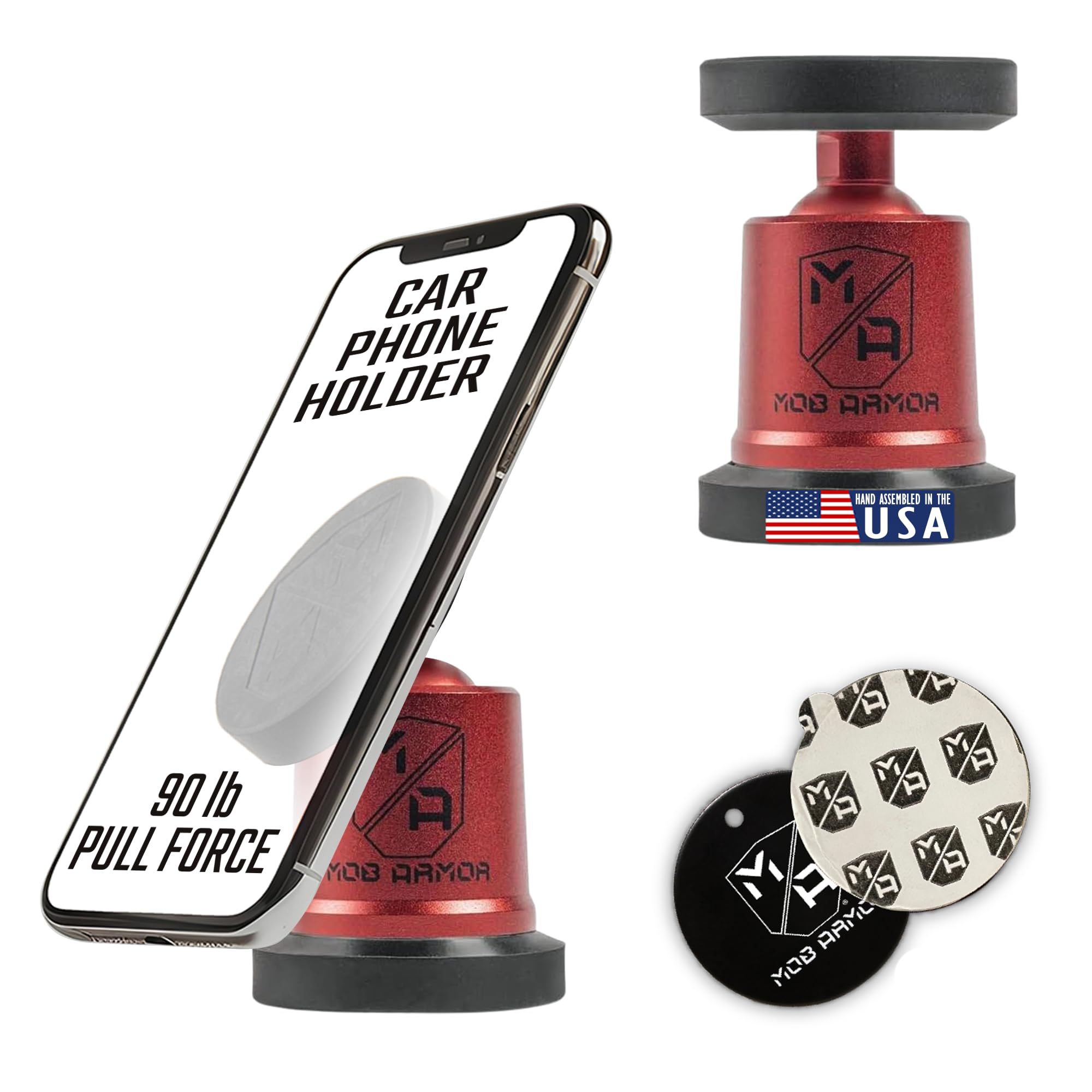 MOB Armor MOBN-MX-RD MobNetic Maxx Magnetic Phone Mount - Red