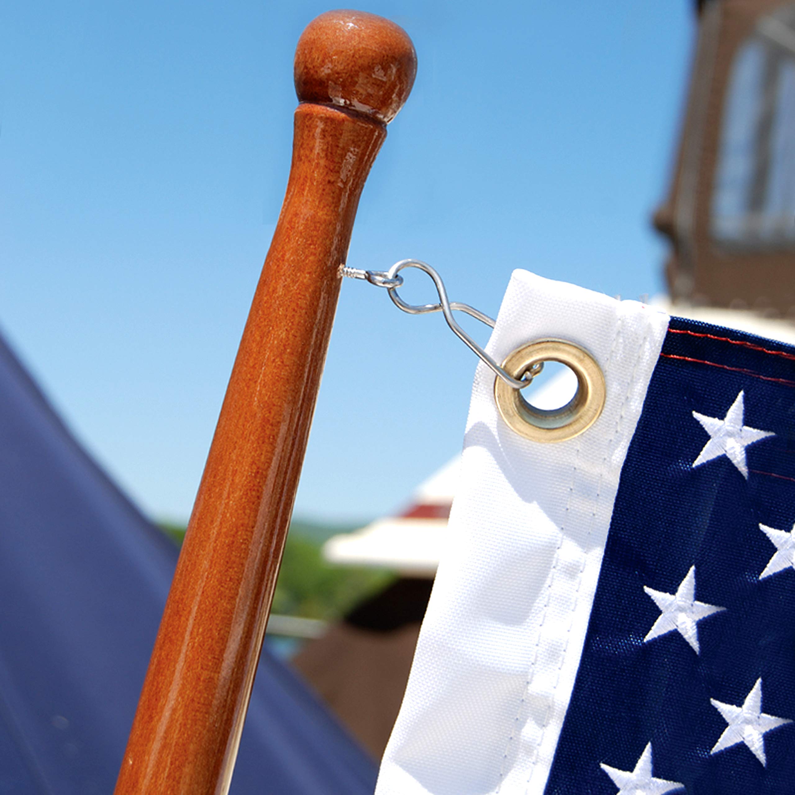 TAYLOR 60749 Teak Flag Pole 3/4" x 18" Marine Grade