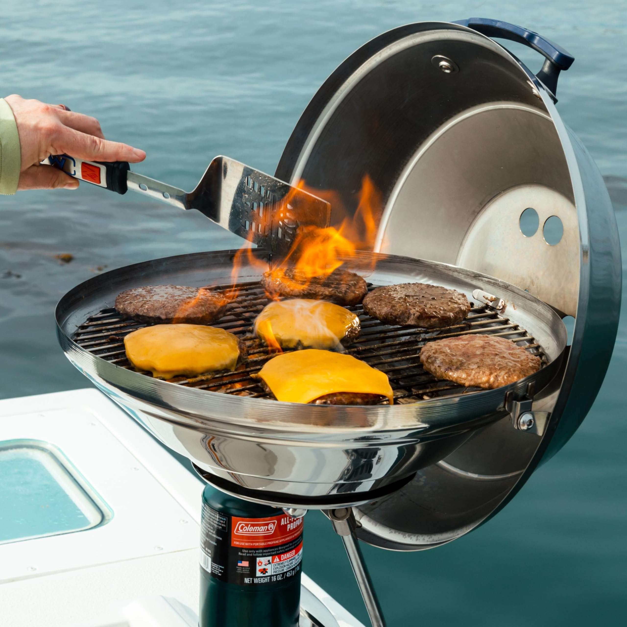 Magma A10-215 Marine Kettle Gas Grill Stainless Steel