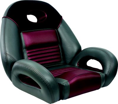 Springfield Marine 1040940-02 Pro Fishing Speed Seat Charcoal/Med Gray/Burgundy