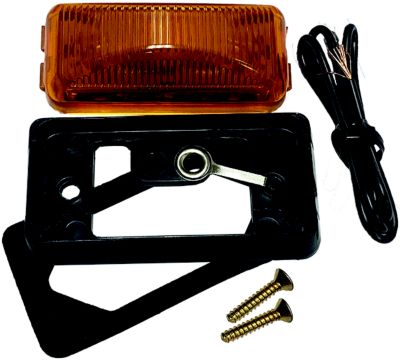 Anderson Manufacturing V203BKA LED Amber Clearance Side Marker Light with Chrome Bracket