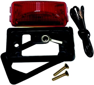 Anderson Manufacturing V203BKR LED Clearance Side Marker Light Red with Chrome Bracket