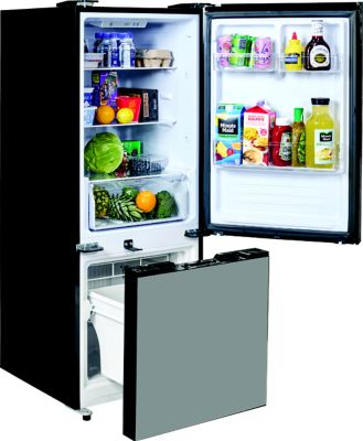 American Tec 180-4562 Dual Swing Door RV Refrigerator/Freezer 10.7 cu ft Stainless Steel