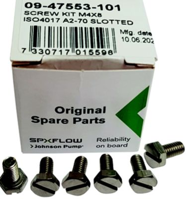 Johnson Pumps 09-47553-101 OEM Screw Kit for Raw Water Impeller Pumps