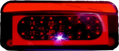 Fasteners Unlimited CMD00381M1 LED Surface Mount Tail Light White Base