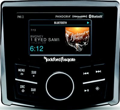 Rockford Fosgate PMX-3 Compact Digital Media Receiver Marine Motorsports 2.7" Display