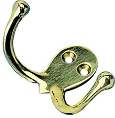 Sea-Dog Line 671515-1 Double Coat Hook - Brass