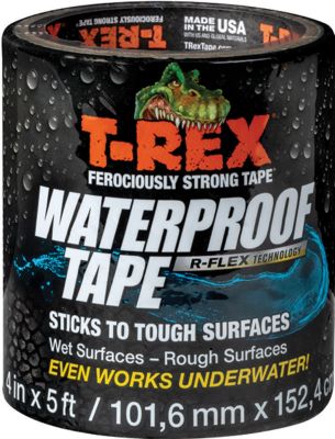 Greenball 285987 T-Rex Waterproof Repair Tape 4 Inch x 5 Feet Black
