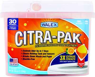 Walex Products CITRAPAK30 Black Tank Deodorizer 30-Pack Citrus Scent