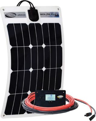 Go Power 83302 SolarFlex 35W Flexible Solar Panel Kit with 10A PWM Controller