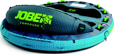 Jobe Sports 230325002PCS Compound Towable 3 Person Inflatable Tube 106x84x29.5 Inch