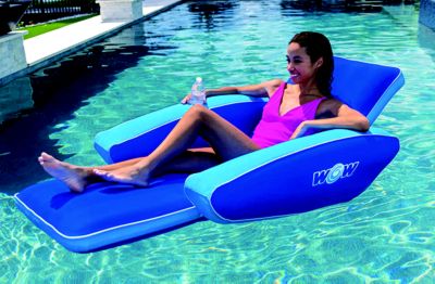 WOW Sports 23WPF4542 Modern Lounger Pool Float with Footrest