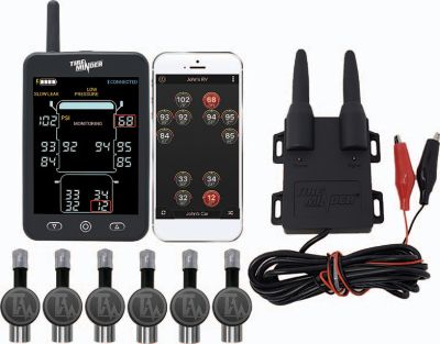 Minder Research TM22158 TireMinder A1AS RV TPMS with 6 Flow-Through Sensors and Signal Booster