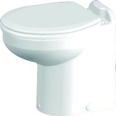 Raritan Engineering 221HR012 Raritan 221HR012 Marine Eleganceâ„¢ Straight Back, Raw Water, Low Profile 12V Toilet, White
