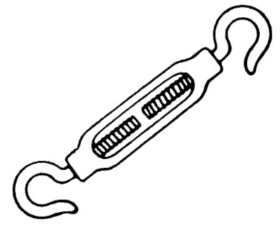 Larson Chas O 1301720 Medium Hook & Hook Turnbuckle 10x16