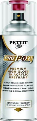 Pettit Paint 3114A ProPoxy Acrylic Urethane Topside Paint Aerosol Mist White