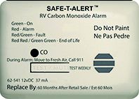 MTI Industries 62-541-WT-MARINE Safe-T-Alert Carbon Monoxide Alarm Surface Mount White