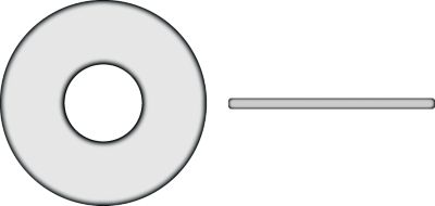 Seachoice MP2981SC Seachoice Nylon Flat Washer, 1/4"