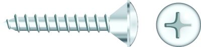 Seachoice SC588CH Seachoice 01770 Chrome Plated SS Phillips Tapping Screw - Oval Head, #8 x 1-1/2"