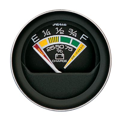 Faria Instruments F13001 Coral Black 2" Fuel Level Gauge E-1/2-F