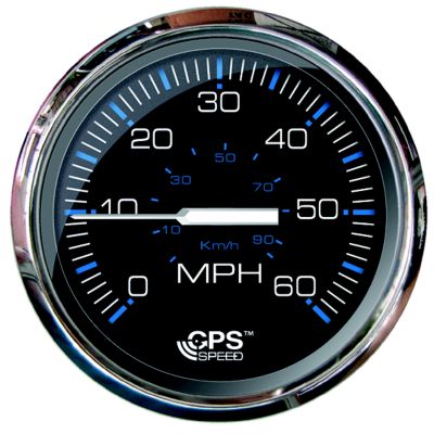 Faria Instruments F33749 Chesapeake SS Black 4" GPS Speedometer 60 MPH