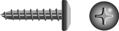 Seachoice MP0569SC Seachoice 59589 Stainless Steel Phillips Tapping Screw - Pan Head