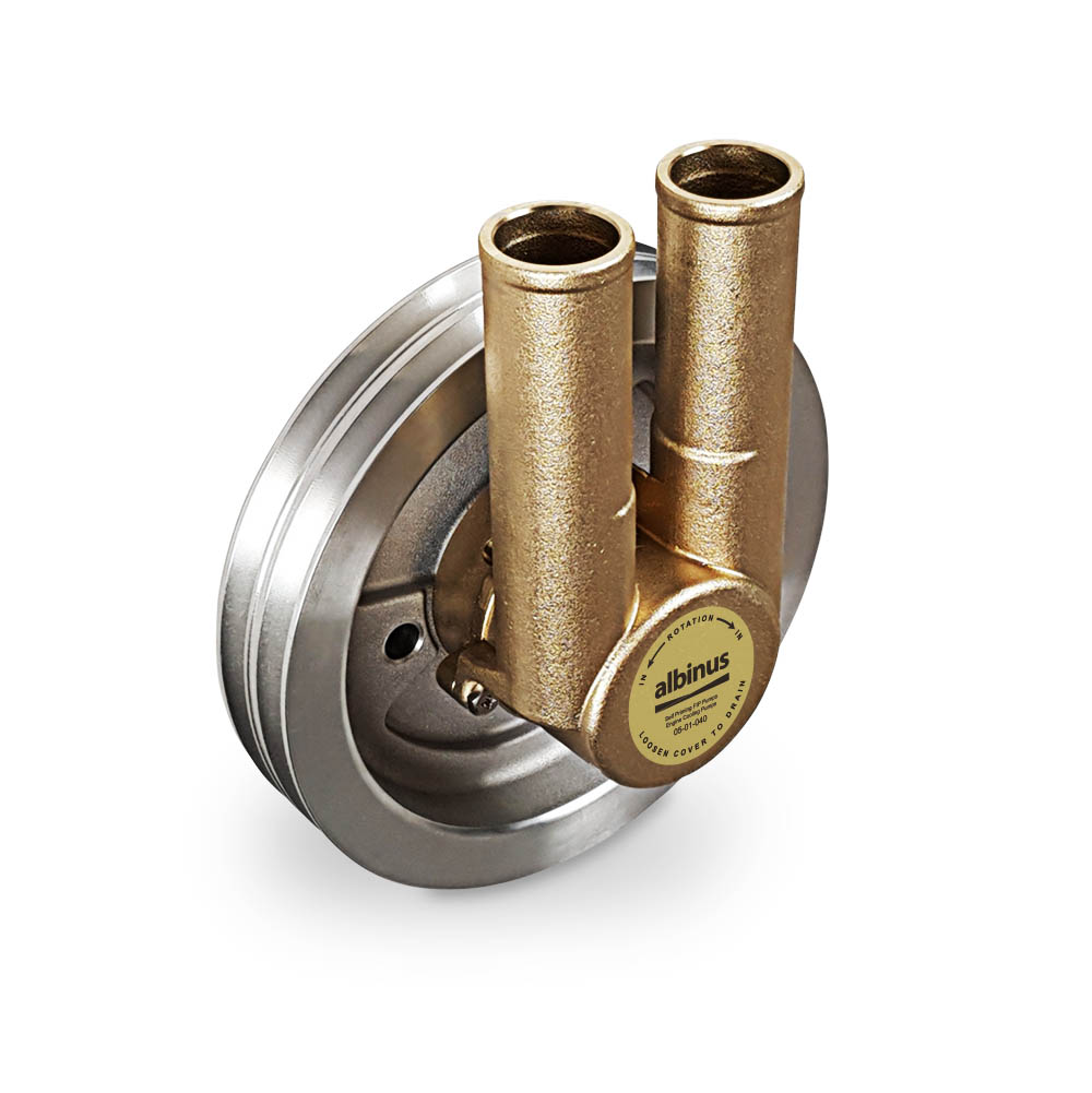 Albin 05-01-040 Engine Cooling Pump V-Belt Pulley 2-Groove