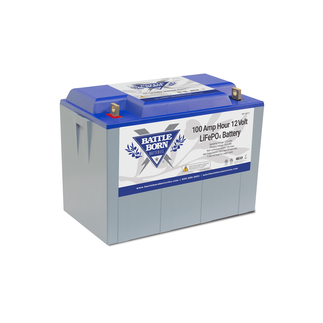 Battle Born Batteries BB10012 100Ah 12V LiFePO4 Deep Cycle Battery with Internal BMS