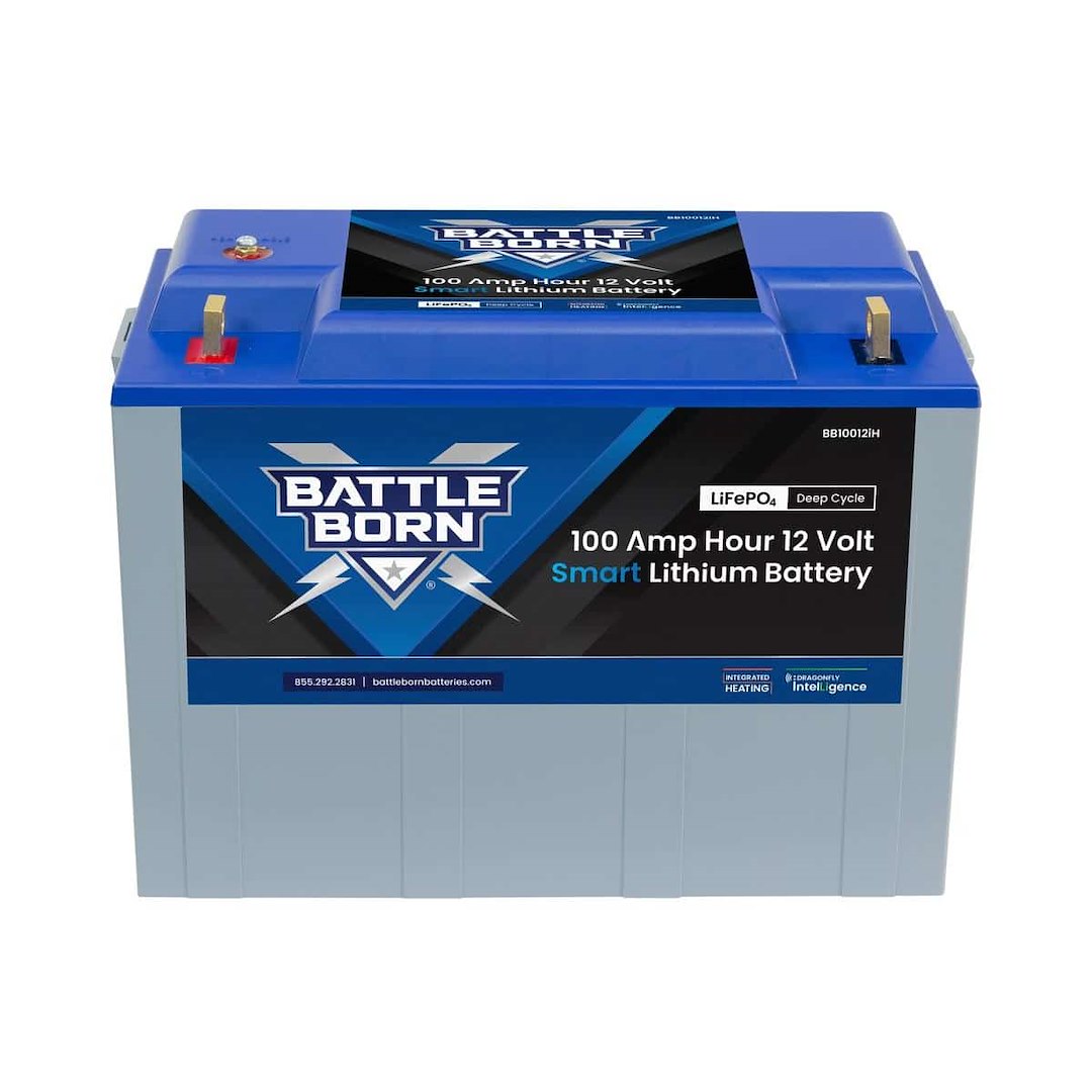 Battle Born Batteries BB10012IH 100Ah 12V Smart Heated LiFePO4 Deep Cycle Battery