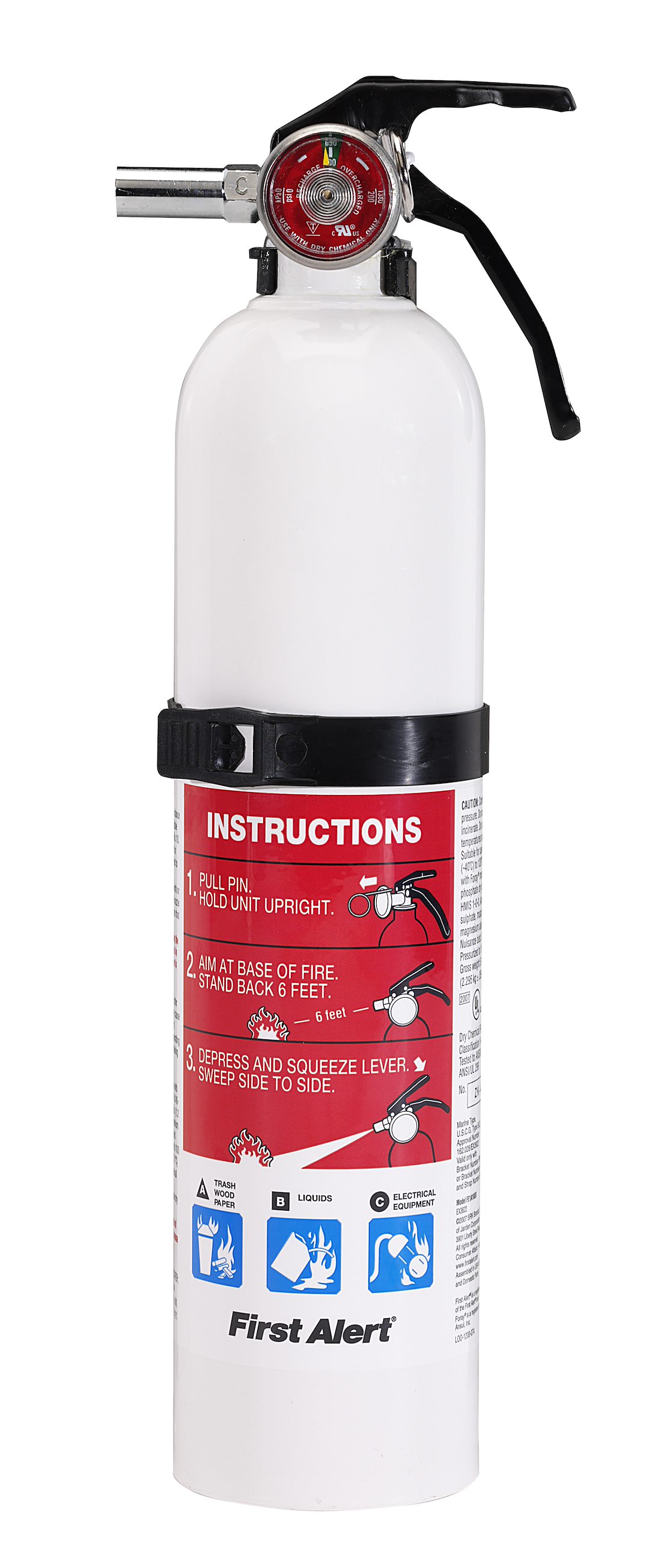 BRK Electronics FE1A10GOWA 1A:10B:C 2.5 lb Fire Extinguisher White