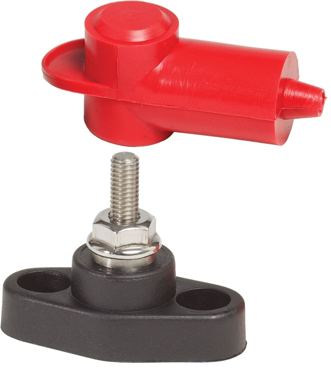 Blue Sea Systems 2010-BSS Mini Power Post #10-32 Stud with Red Cover