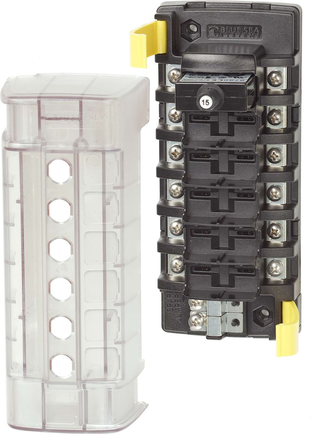Blue Sea Systems 5050BSS 6-Circuit Push Button Breaker Block 32V DC