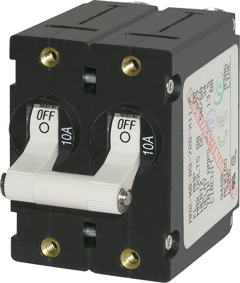 Blue Sea Systems 7233-BSS AA2 Toggle Circuit Breaker 10A White