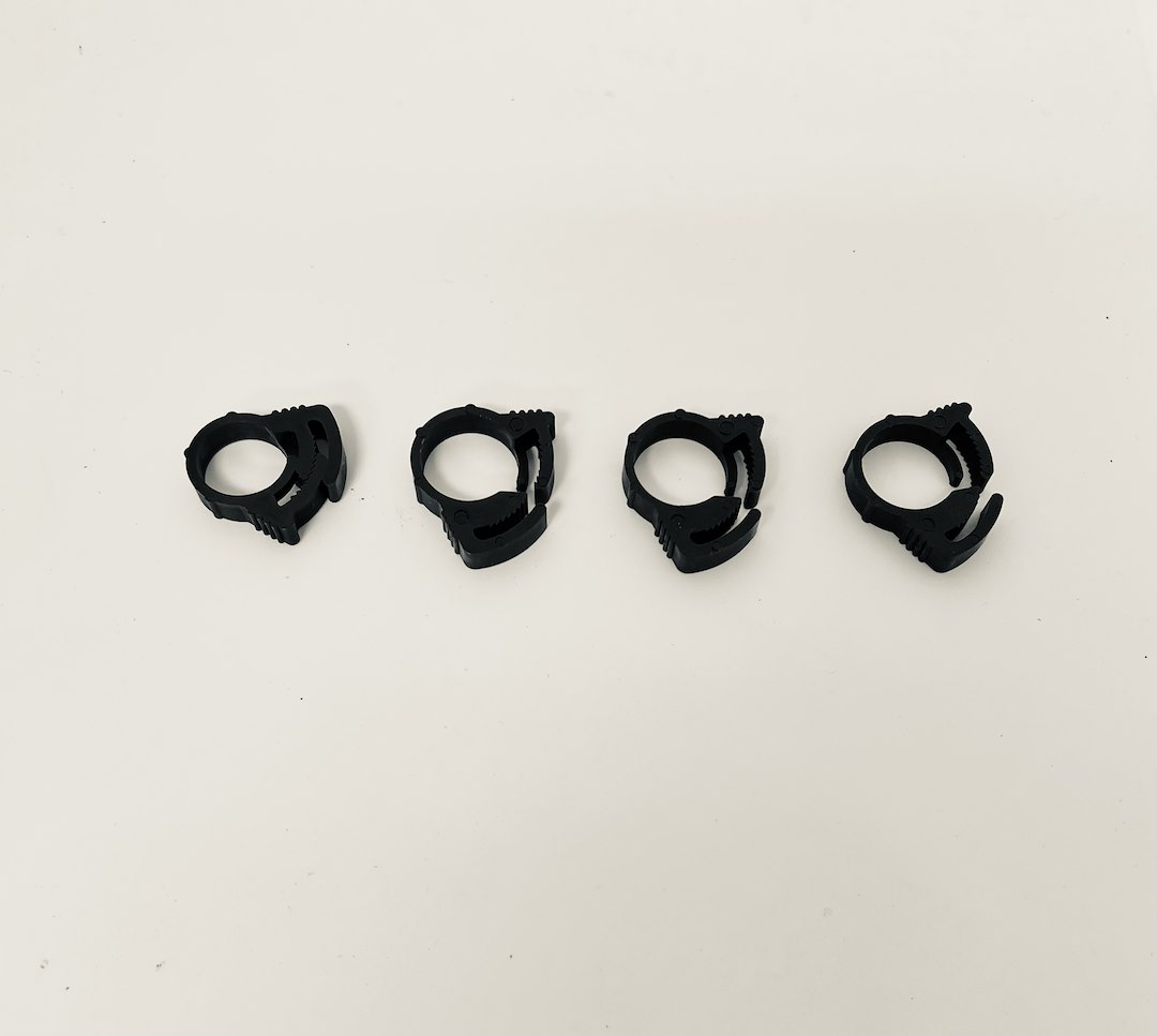 Helix Racing Products 111-2224 Nylon Ratchet Clamps 15/32" - 100 Pack Black