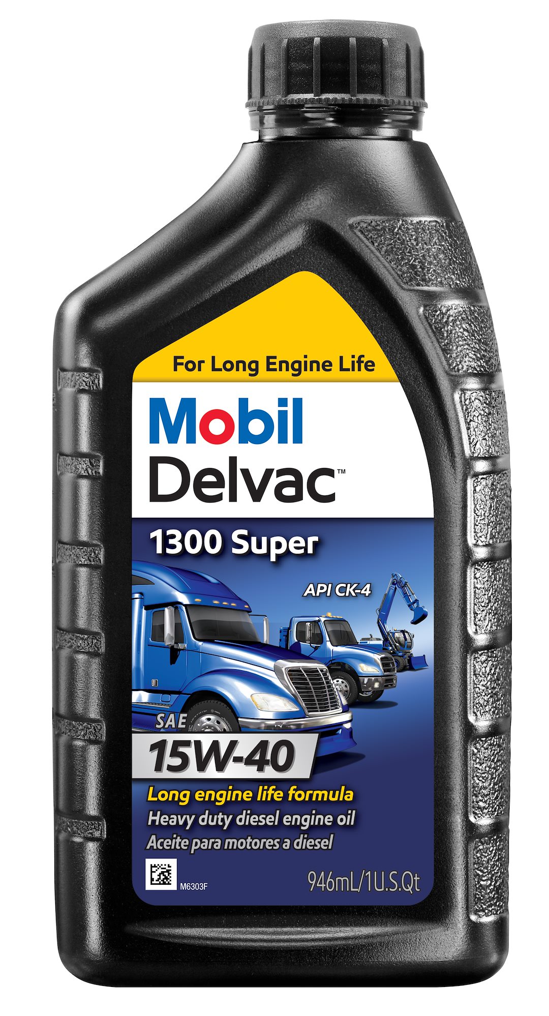 Mobil 122494 Delvac 1300 Super 15W-40 Heavy Duty Diesel Engine Oil - 1 Quart
