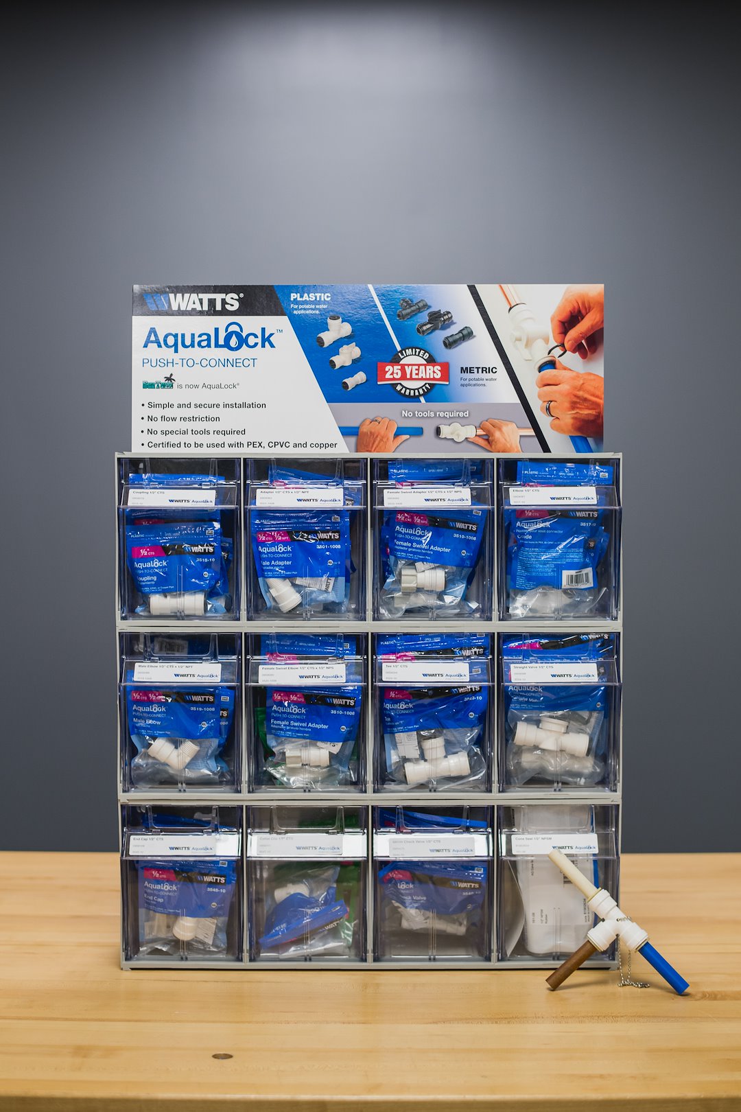 AquaLock BK500 Tilt Bin Starter Kit 1/2 Inch CTS Fittings