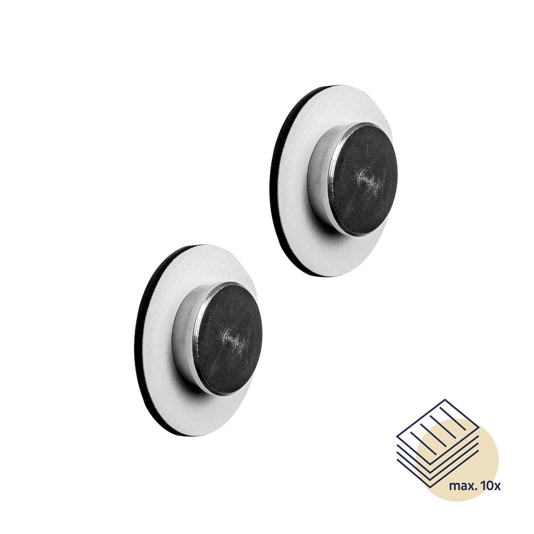 Silwy Drinkware PI00-14GW-2 Magnetic Pins Smart White 1 Inch Round