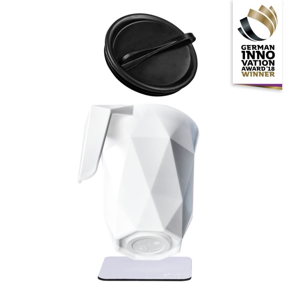 Silwy Drinkware S030-1401-1 Magnetic Handle Cup To Go White 12oz