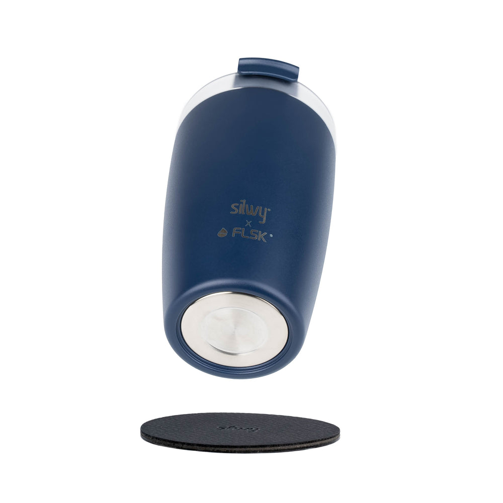 Silwy Drinkware SYFL-TC-MI Magnetic Thermal Mug 12oz Midnight Blue