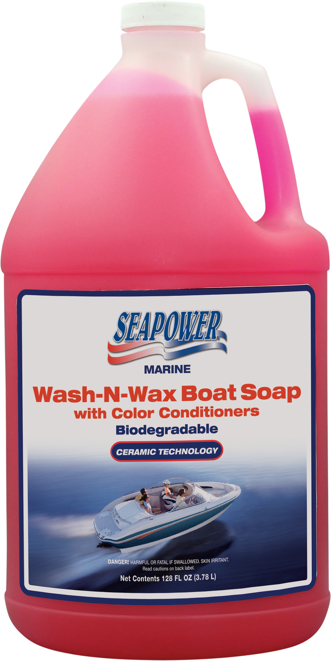 T.R. Industries SWS-128 Seapower Marine Wash & Wax Boat Soap - 1 Gallon