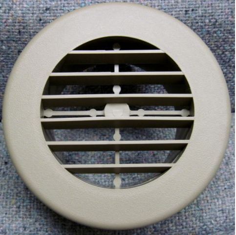 D & W Sales Eng. 3940DB 4 Inch Round Heat Vent Register Without Damper Beige