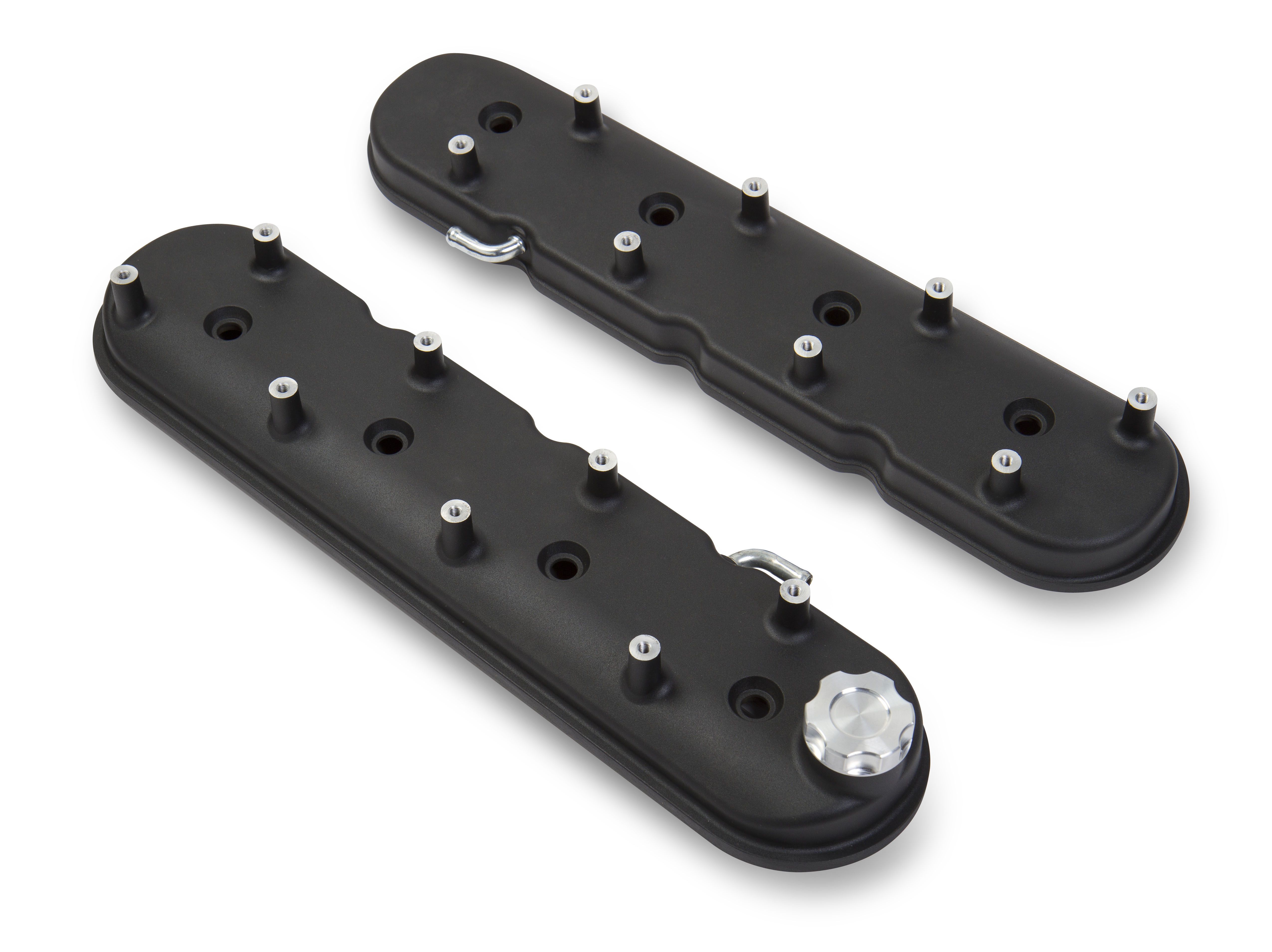 Picture of Holley 24191 LS Valve Covers Black Krinkle Finish with Coil Mounts