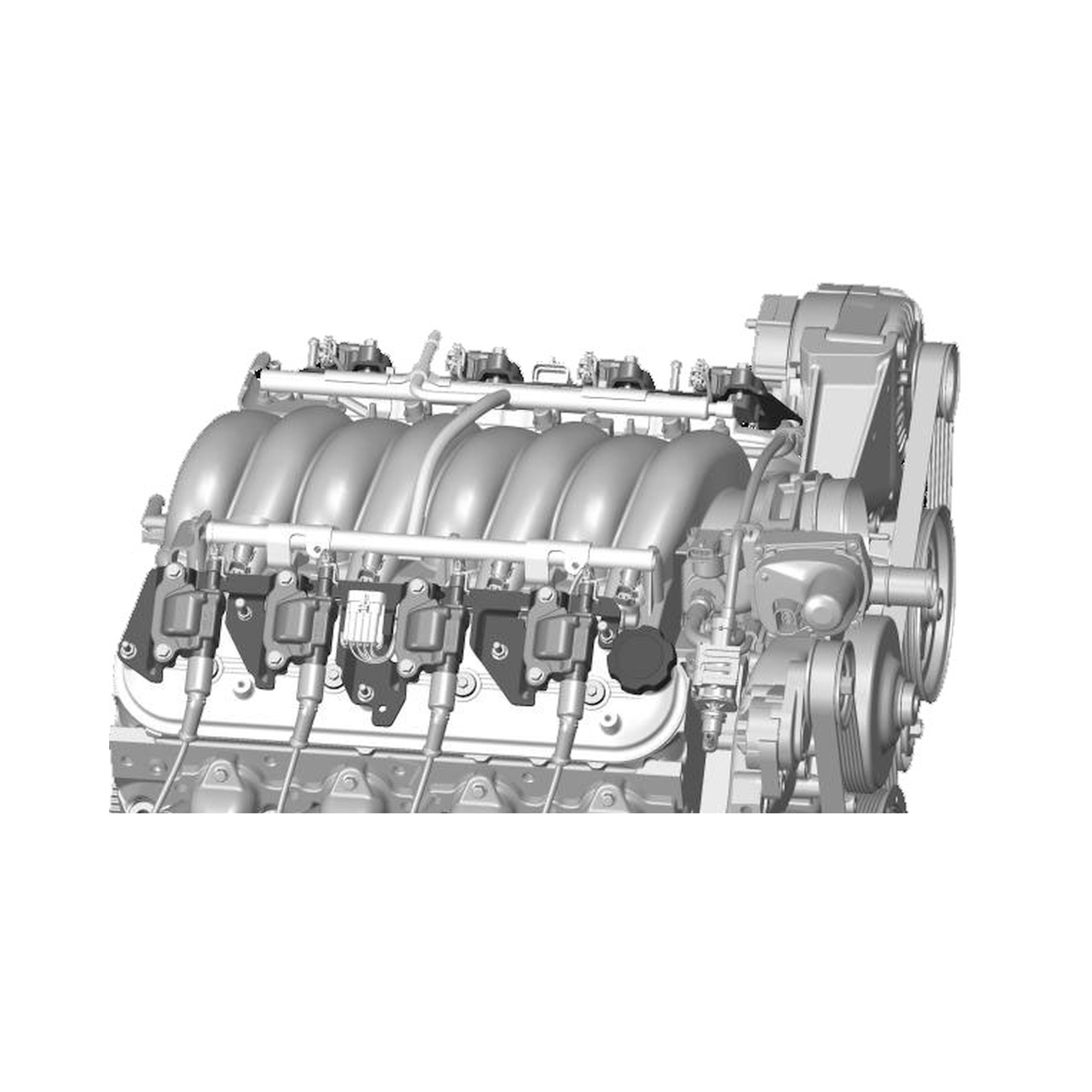 Picture of Holley 24191 LS Valve Covers Black Krinkle Finish with Coil Mounts